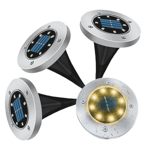Luz solar de disco para Jardín - Pack de 4 und